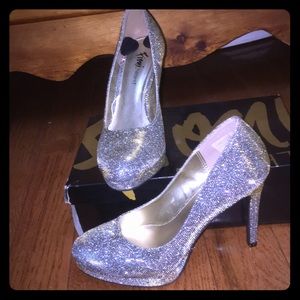 Glittery Stacked Heel